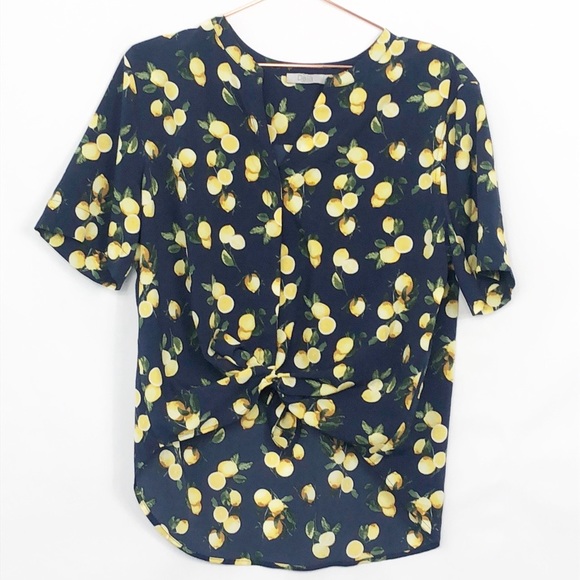 ASOS Tops - ASOS Dalia Lemon Button Down Short Sleeve Top New
